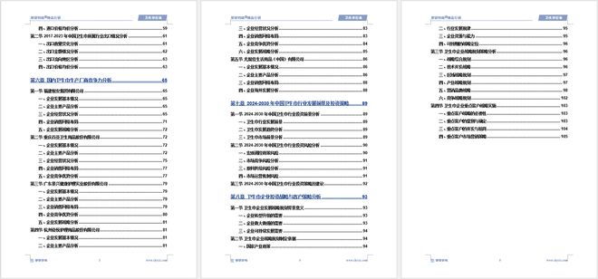 状及发展趋势研究报告（智研咨询发布）AG真人游戏第一品牌中国卫生巾产业现